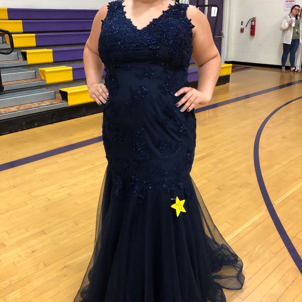 blue pageant/ prom dress